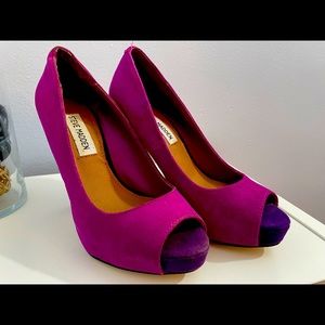 Steve Madden Purple/Blue Peep Toe Pumps